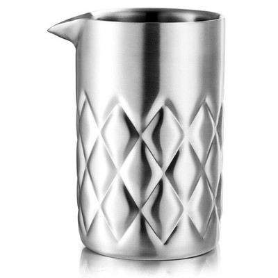 Nicunom Cocktail Mixing Glass, 18 Oz Stainless Steel 3.9''D X 5.9''H, Silver