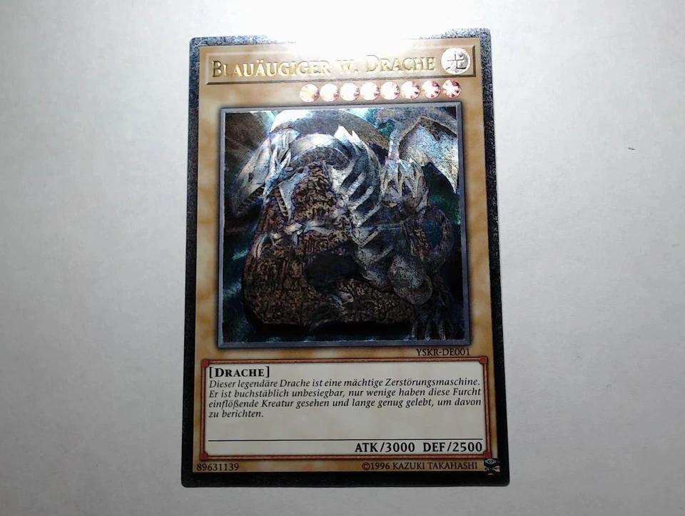 Yugioh BLAUÄUGIGER W. DRACHE , yskr-de001 Ultimate Rare deutsch Near Mint - Bild 3 von 4