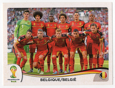 #565 Team Belgique/Belgiä Panini FIFA World Cup Brazil 2014 Sticker