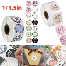 1.0"/1.5" Thank You Stickers Round for Baking Packaging Envelope Small Business