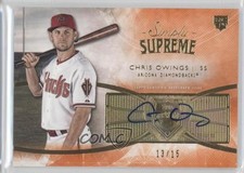 2014 Topps Supreme Simply Orange 13/15 Chris Owings #SSU-CO Auto 0w7