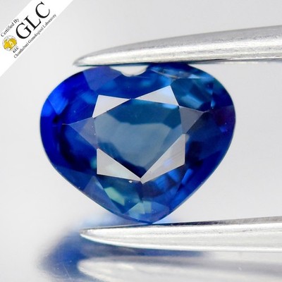   GLC CERTIFIED 0.83ct VS Heart Natural Blue Sapphire - Unheated, Africa Gem