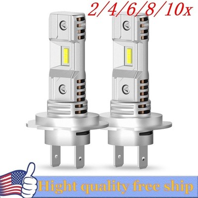 AUXITO H7 LED Headlight Bulb Lights Kit High/ Low Beam 6500K White 30000LM 2/4X