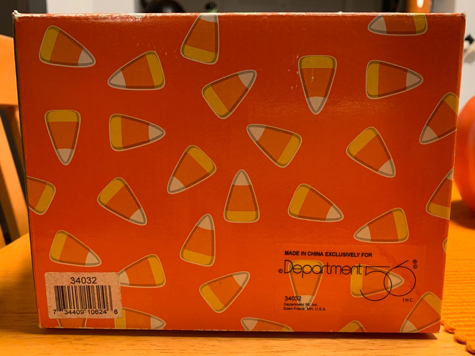 Department 56 Halloween Jack-O-Lantern Light Up Moving Mouth Black Cat Eyes Box