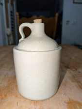 Primitive Stoneware Shoulder Jug Small 1 Quart Zinc Bristol Glaze Country Farm