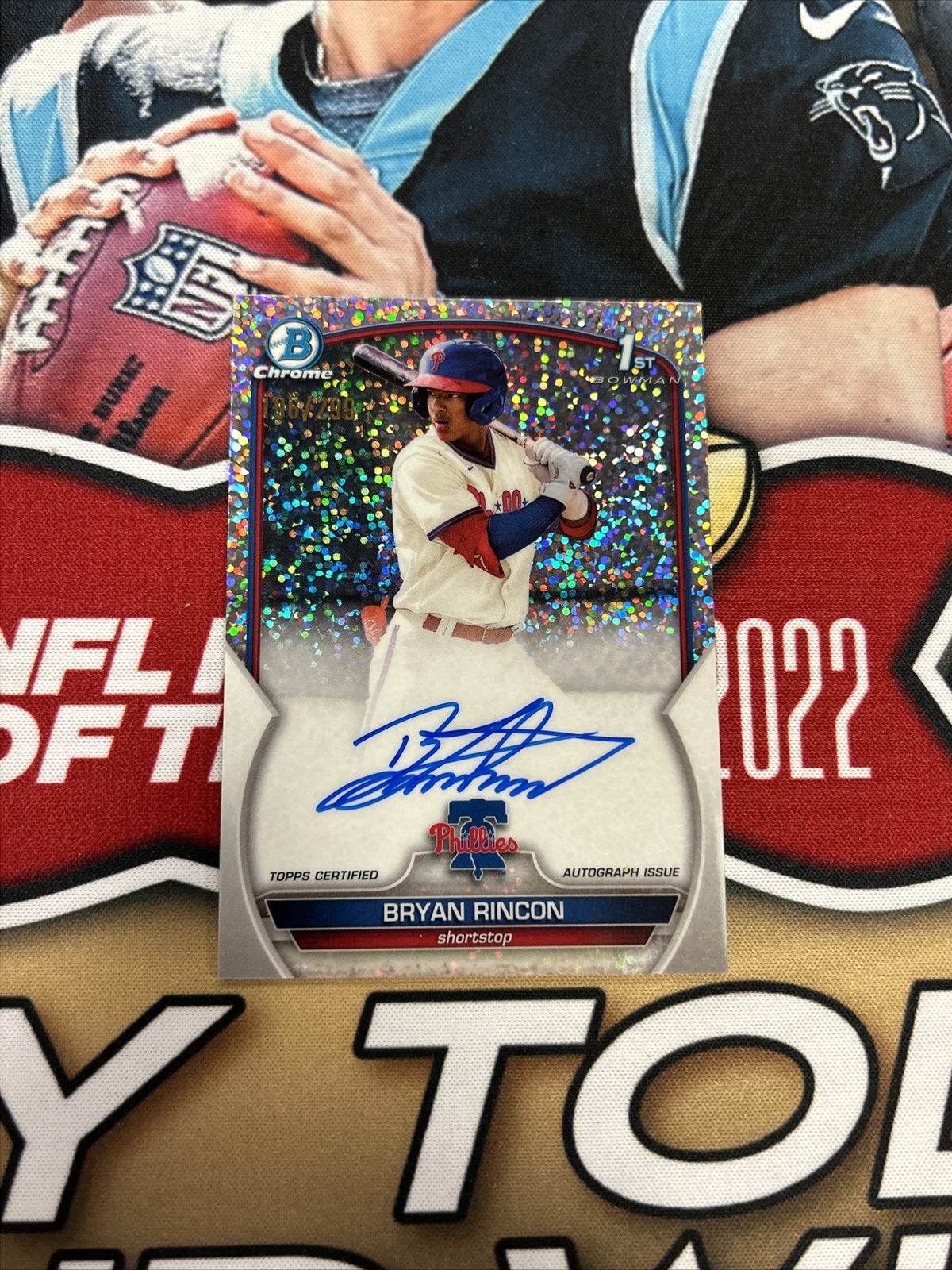 2023 Bowman Chrome Baseball Bryan Rincon 1st Speckle Chrome Auto /299