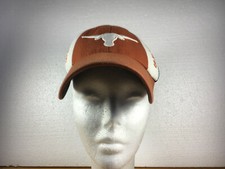 Texas Longhorn Ball Cap Burnt Orange Black One Size Hat Embroiderd Bull Head