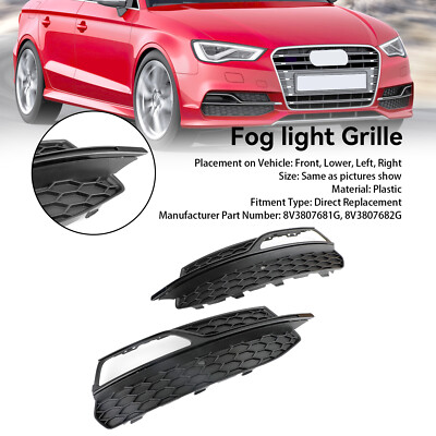 Gitter Blende Stoßstange Nebelscheinwerfer für AUDI A3 S3 S-Line 2013-2016