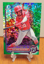 2022 Bowman Chrome Roismar Quintana Green Speckle Refractor #'d 94/99 BCP-83