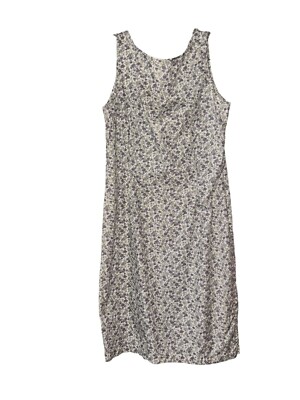 Esprit De Corp Womens Floral Sleeveless Cotton Dress Size 7/8 White & Purple