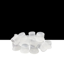 500PCS 20 17mm Clear Plastic Tattoo Ink Cups Caps Color Pigment Holder