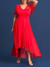 Size 22, Coral/Red Dipped Hem Dress Scarlett & jo ,NEW,SALE PRICE