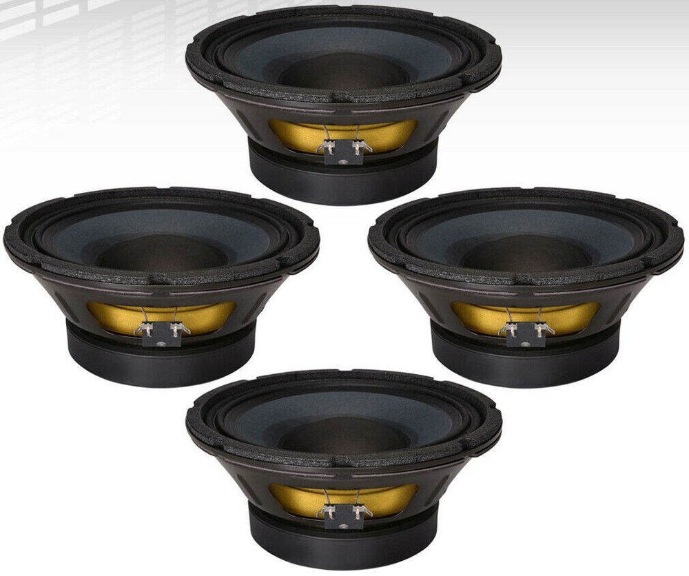 4 Eminence DELTA-10A 10 Inch 700W PA Mid-Bass Woofers for Midrange Replacement