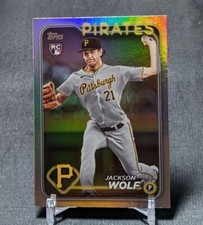 Jackson Wolf Rainbow Foil Rookie RC 2024 Topps Series 2 Card #523 Pirates