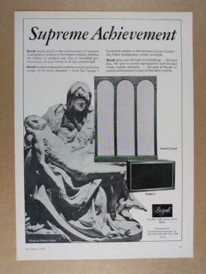 1970 Bozak Concert Grand Tempo Speakers vintage print Ad