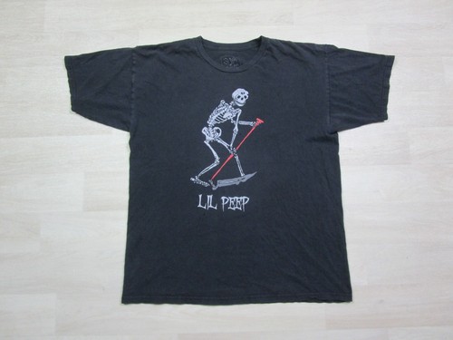 Lil Peep T-Shirt Schemaposse Sensenmann Grafik Herren (L) Official Merch Rap Tee