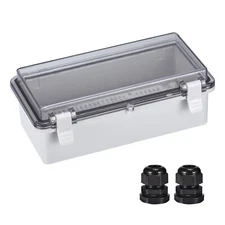 Junction Box Electrical Enclosure IP67 Waterproof ABS Plastic Hinged Cover 7.9"