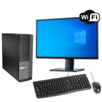 Full DELL/HP Dual Core Desktop & 19'' TFT LCD Computersystem 4GB 250GB Win10 WiFi