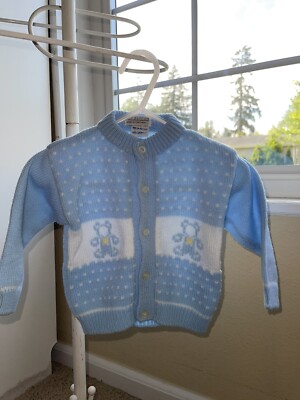Baby Boy Blue Knit Sweater Nordstrom Bear Months Infant Reborn Baby