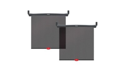 Munchkin Brica Sun Safety Car Window Rollershade with Heat Alert - Black 2pk