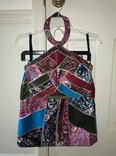 Vintage 2 Piece Sherri Hill Set Color Block Size 0 Halter Top And Pencil Skirt