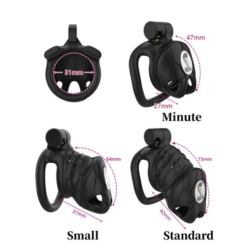 3D Print Male 3 Sizes 8.0 Cobra Chastity Cage Device Cb Lock with 4 ...