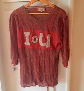 Vivienne Westwood Flax/Silk Knit IOU Sweater Unisex Size L | eBay