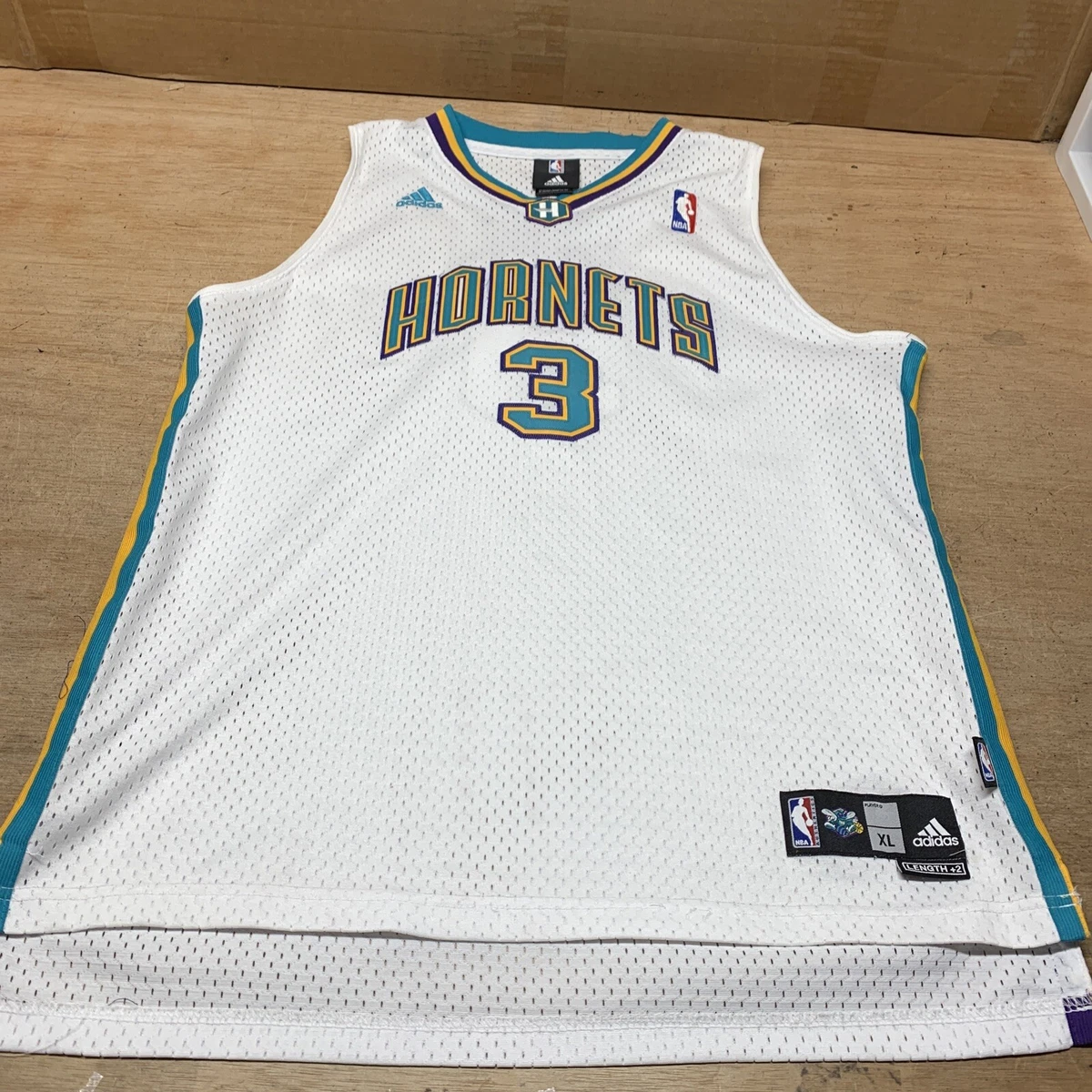 CHRIS PAUL NEW ORLEANS HORNETS ADIDAS SEWN JERSEY WHITE Youth XL