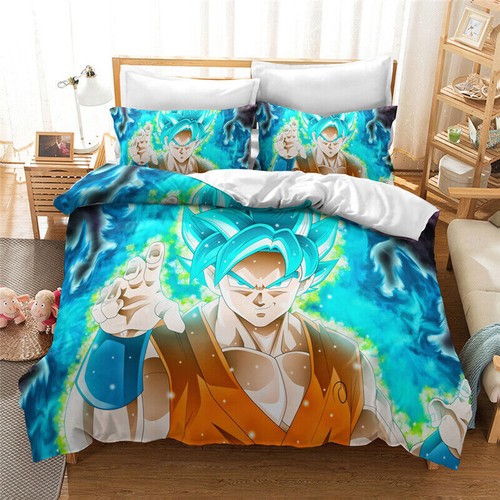 US/EU/AU Size Dragon Ball Z 3D Bedding Set Sheet Quilt Cover Son Goku Otaku Saiy - Picture 7 of 19