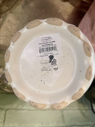 Mudpie - Ghost Pitcher  Halloween Décor BOO  Also Fall  Flower Vase W Tag - Picture 7 of 11