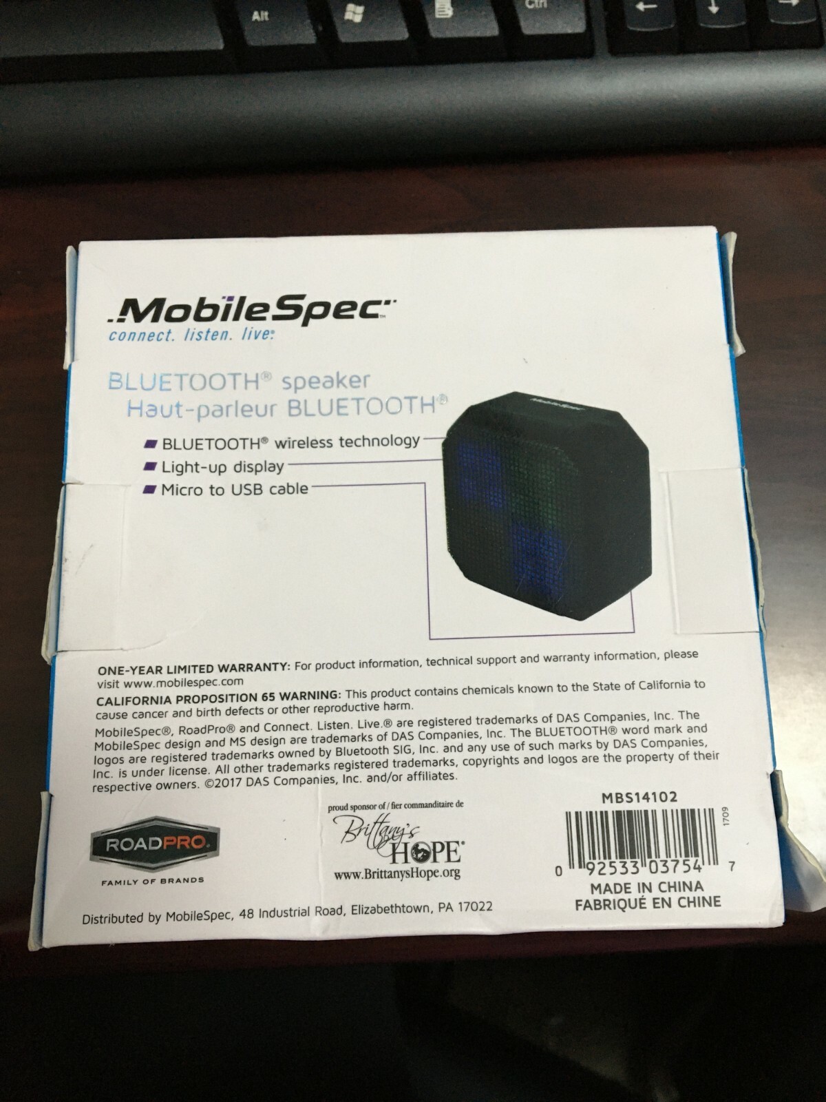 mobilespec bluetooth speaker