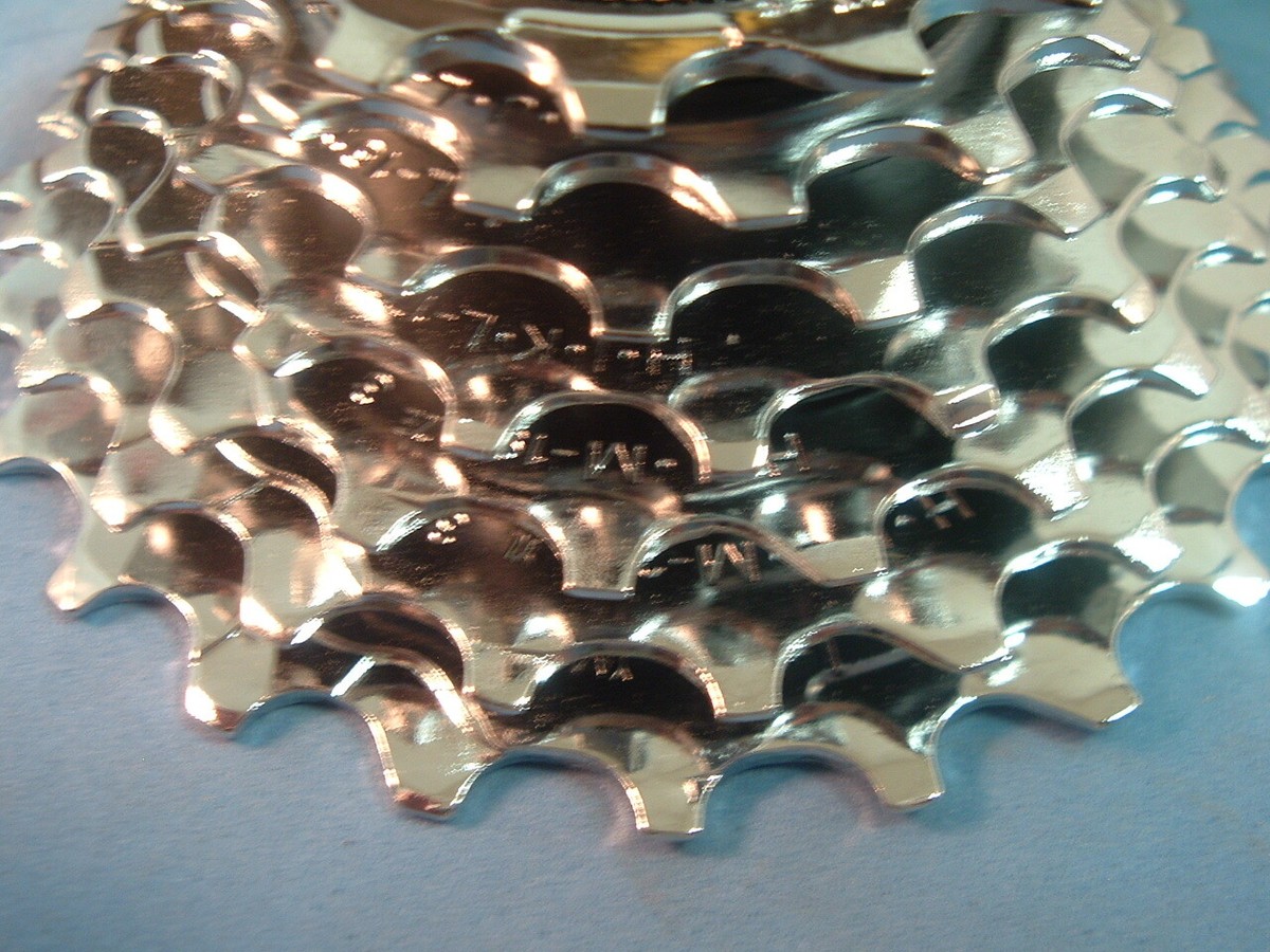 Shimano HG90 7-Spd 13T-23T Hyperglide Cassette NEW / NOS-Road Red