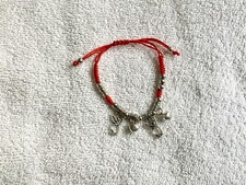 Playboy Bunny Style Red Cord Adjustable Bracelet Anklet Jewelry Cool Hip Cotton