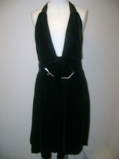 Juicy Couture Black Velvet Halter Dress NWT $348