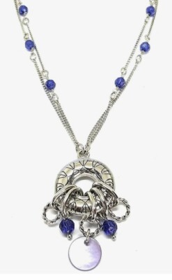 Lia Sophia ''Jubilee'' Double Strand Necklace w/Mother of  Pearl & Resin Beads