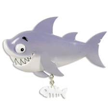Sea Life Shark Personalized Christmas Tree Ornament