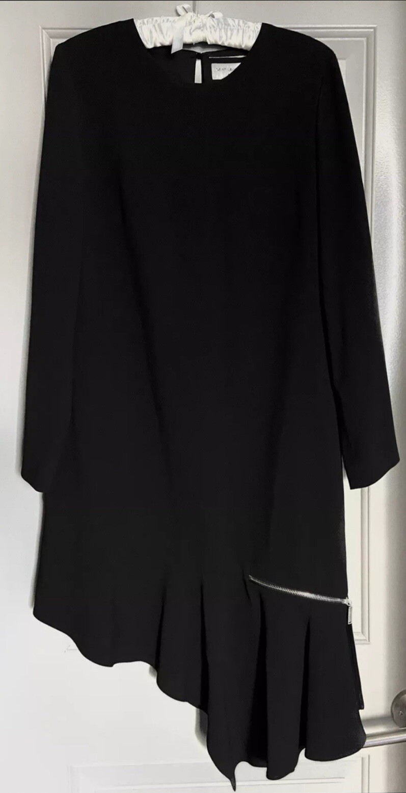 Abito lungo sleve Saint Laurent ️ Asimmetrico con cerniera con foro chiave taglia 46F US14
