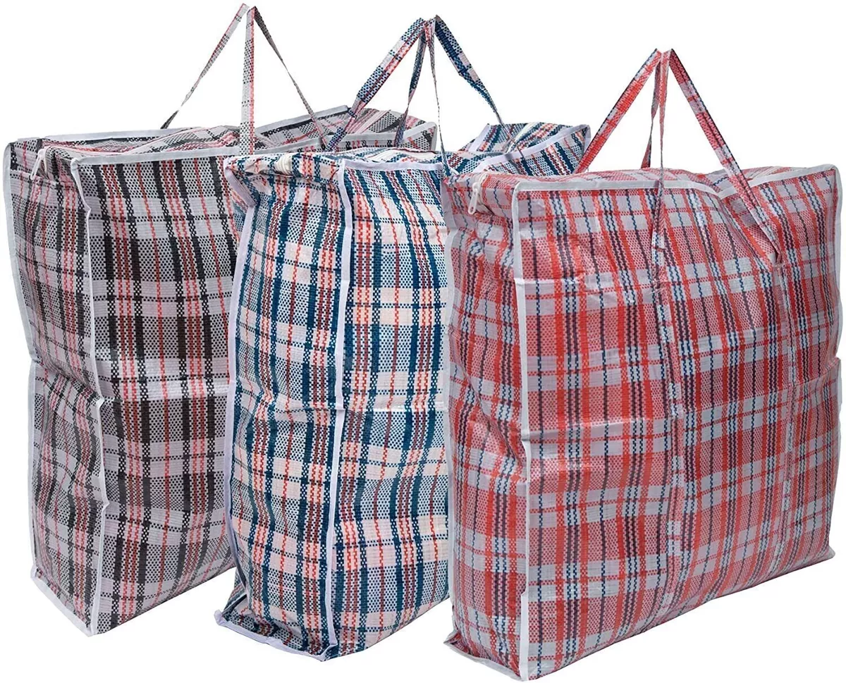 5X Laundry Zipped Reusable Large Strong Shopping Storage Bag 60x60cm | eBay