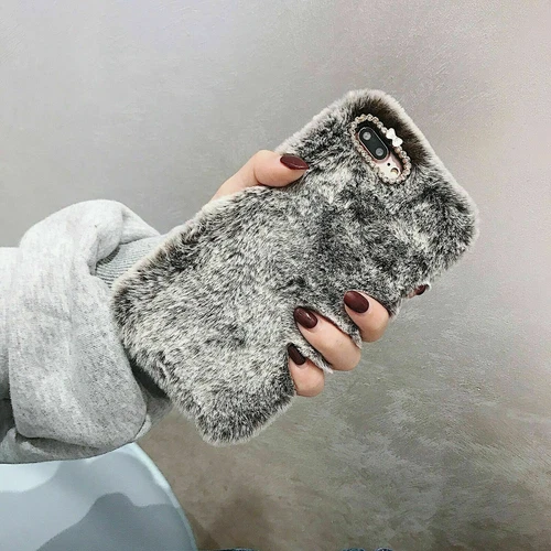 Luxury Plush Fluffy Phone Case For iPhone 11 12 13 14 15 16 Pro Max XR X 7 8 SE - Picture 10 of 14