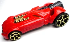 2009 HOT WHEELS ROCKET FIRE RED 1:64 DIECAST 2 7/8" MCDONALD'S RACE CAR W/ GOLD