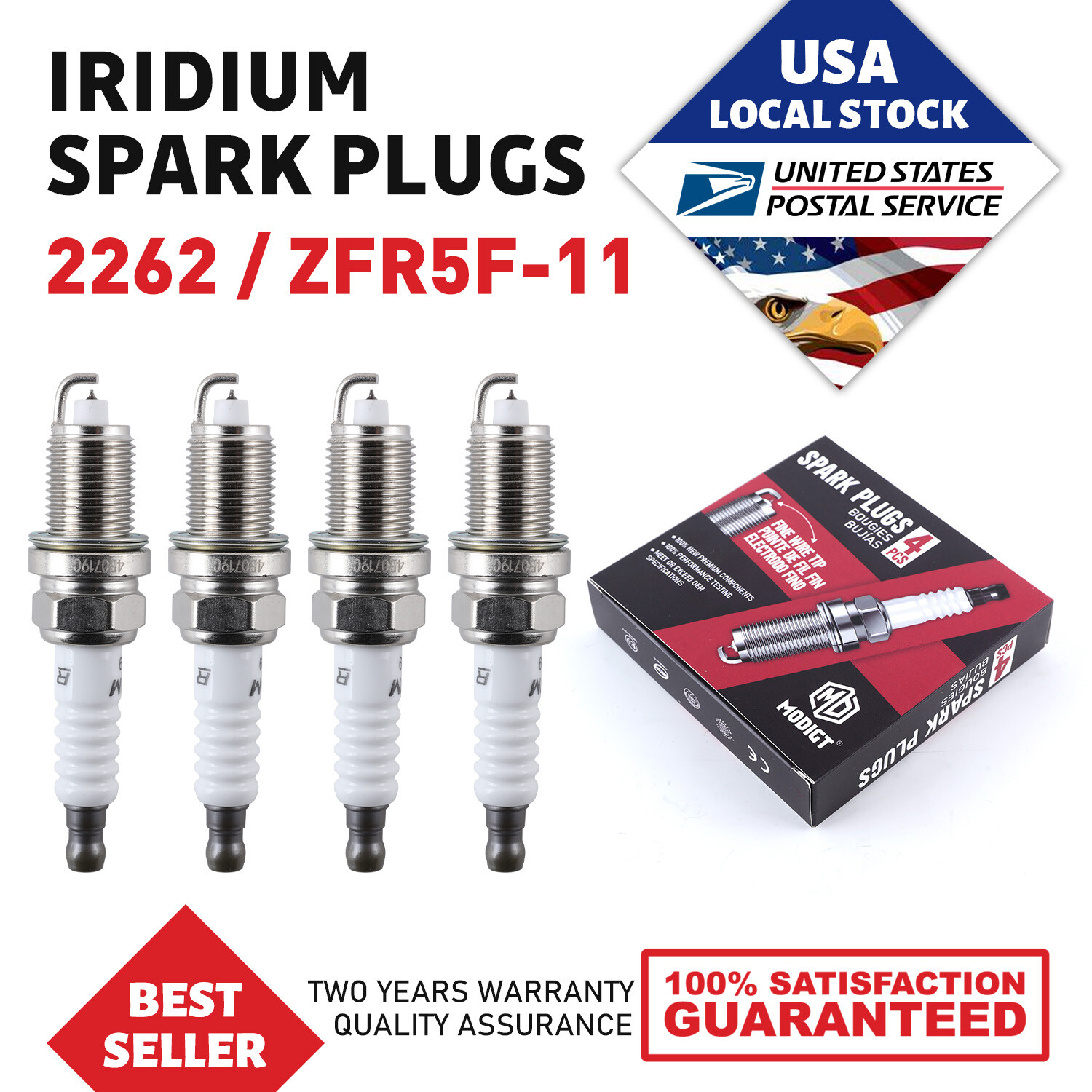 4pcs For Champion 2262 ZFR5F11 Spark Plugs for RC12LC4 90760 4291 2262 Genuine