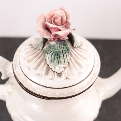 Capodimonte Tea Set Italian Porcelain Floral 4 Piece Victorian Exquisite - Picture 9 of 22