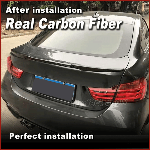 Se adapta a BMW F36 serie 4 420i 435i 2013-19 alerón trasero de carbono alerón labio ala - Imagen 5 de 9