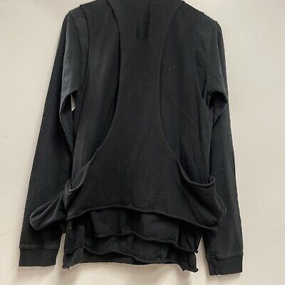New Slab By Rick Owens WJE1003 BLACK Leather Sweater New Slab By Rick Owens WJE1003 BLACK Leather Sweater