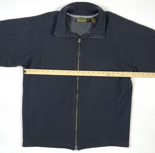 Timberland Jacket Mens Size XL Zip Up Wool Blend Collared Dark Gray Sweatshirt - Picture 6 of 12