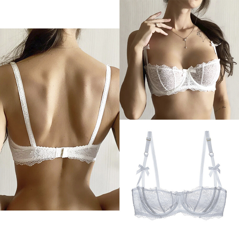 Sheer Push-Up Bralette Top with Shelf Bustier for Women-image