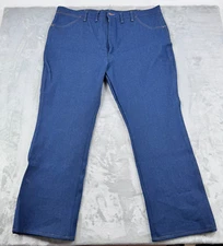 New Wrangler 945 Cowboy Cut Mens 46x32 Blue Regular Fit Bootcut 100% Cotton