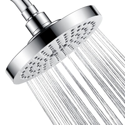New BRIGHT SHOWERS High Pressure 6'' Rain Shower Head- Chrome PSH2321-91
