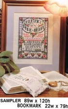 BLESSED SAMPLER AND BOOKMARK  CROSS STITCH PATTERN ONLY    3A