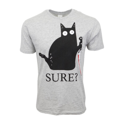 SURE MENS KNIFE CAT T SHIRT 
